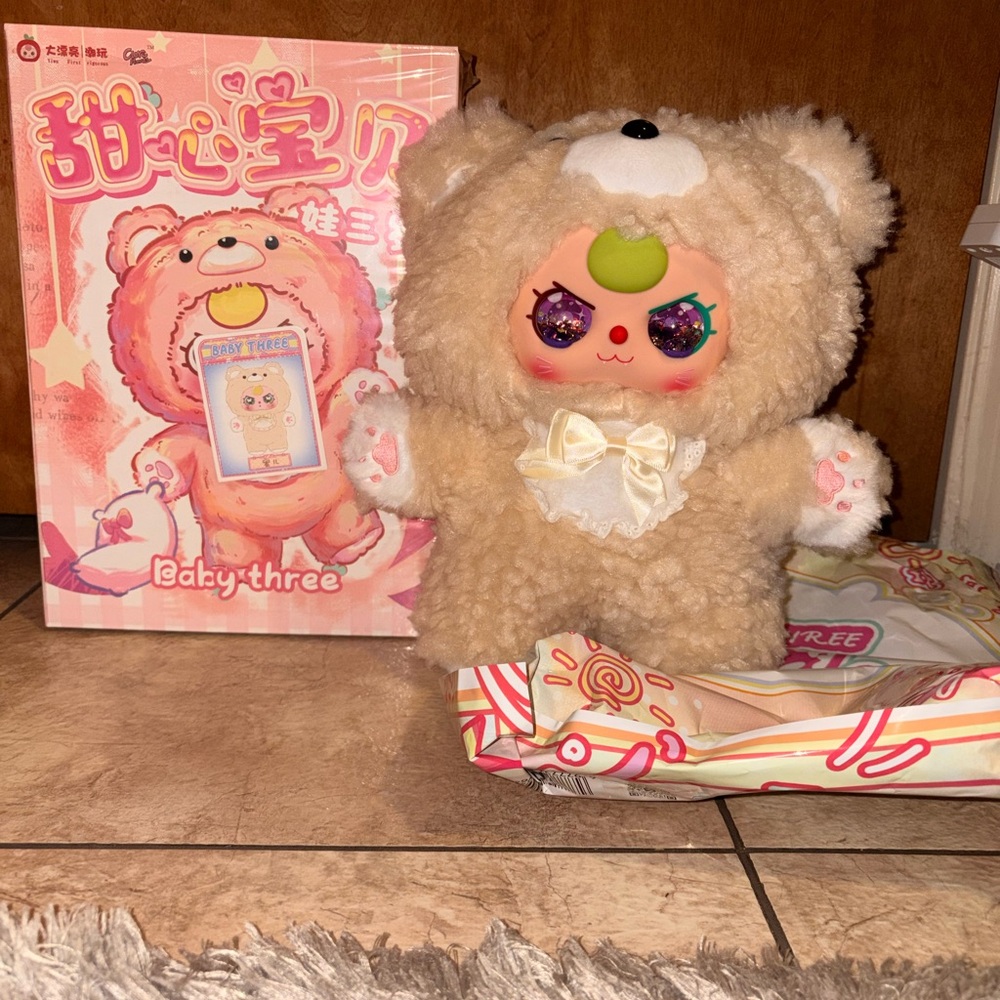 Baby Three V4 400% - cream color Bear Custom Eyes